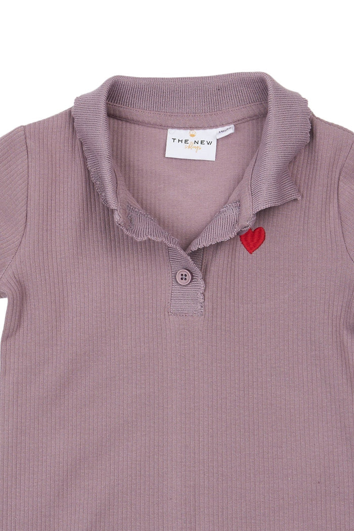 The New Siblings | Vernina L_S Rib Polo | Elderberry