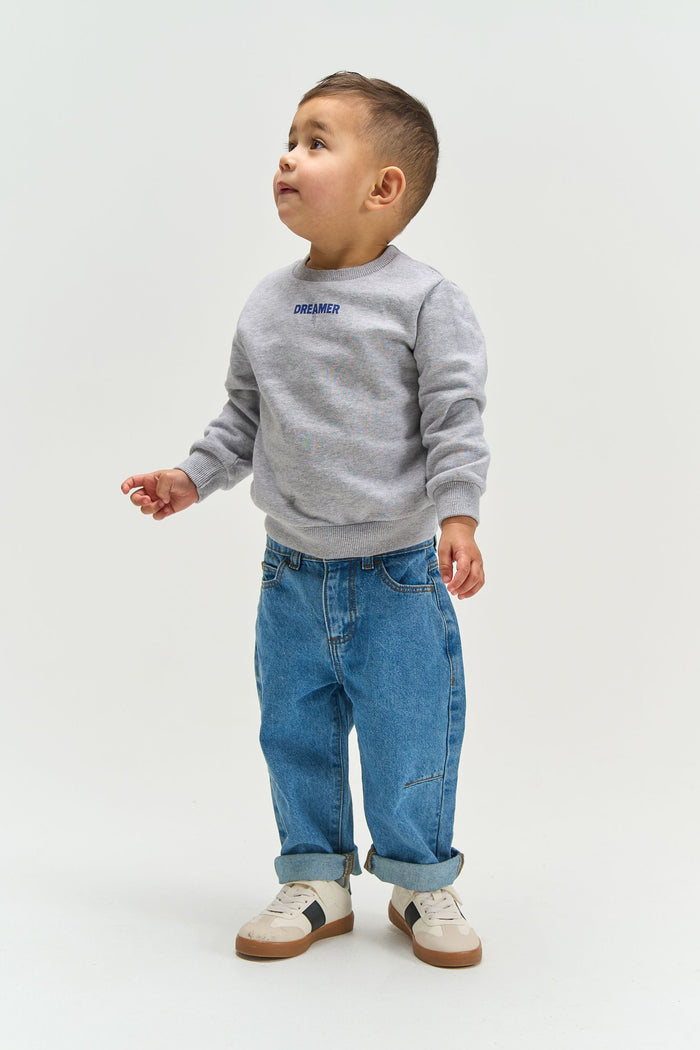 The New Siblings |Villers Melange Sweatshirt | Light Grey Melange
