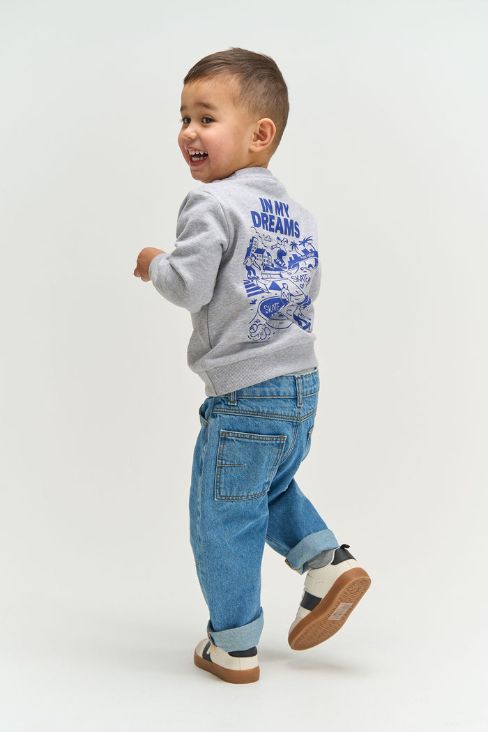 The New Siblings |Villers Melange Sweatshirt | Light Grey Melange