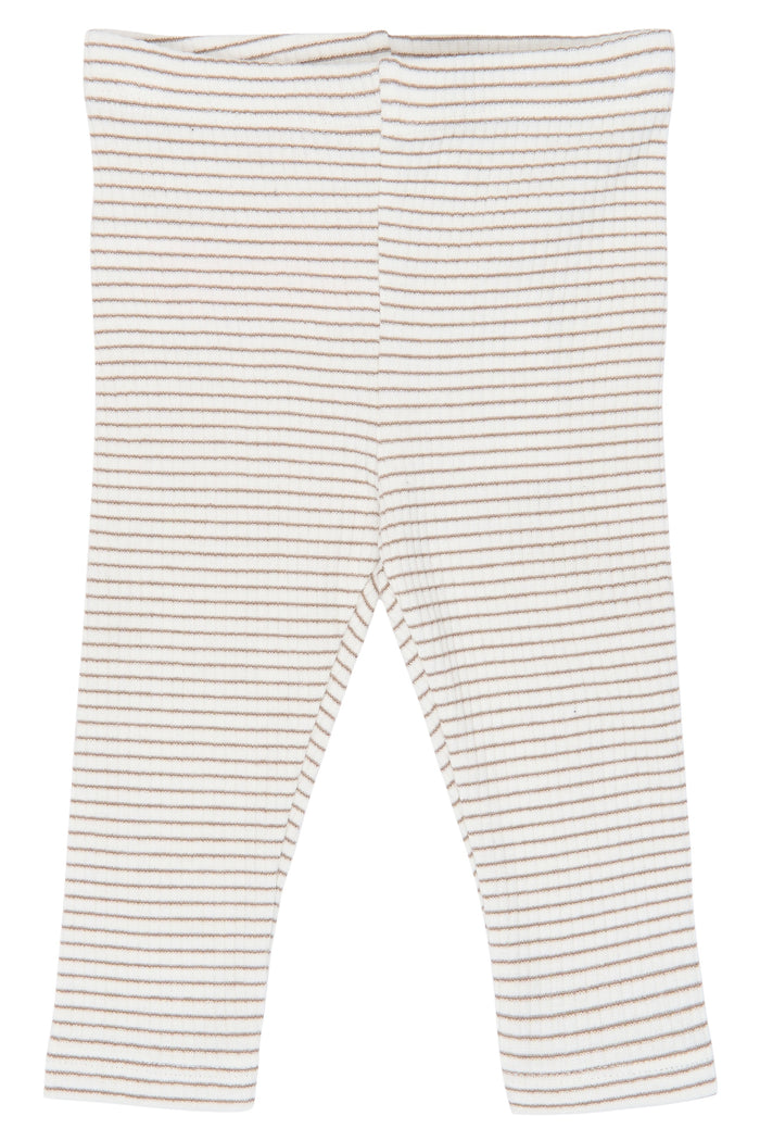The New Siblings | Vitus Rib Legging | taupe gray striped