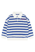 The New | Vidar Polo Sweatshirt | Mazarine Blue Striped