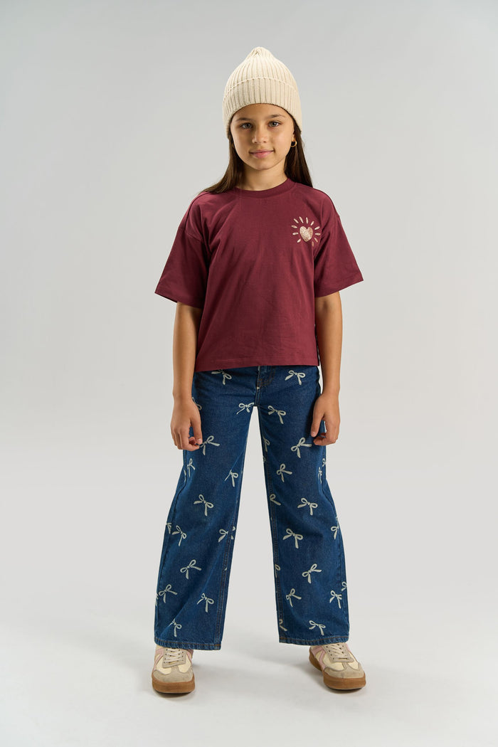 The New | Violetta OS S_S Tee | Burgundy