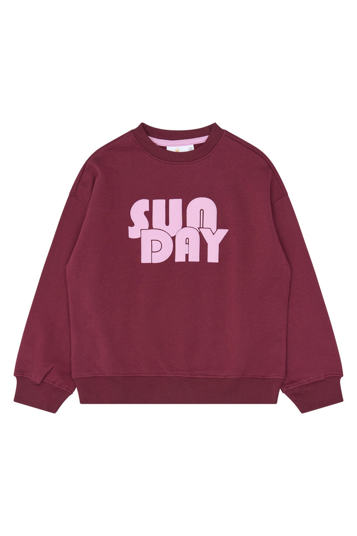 The New | Virna OS Sweatshirt | Burgundy