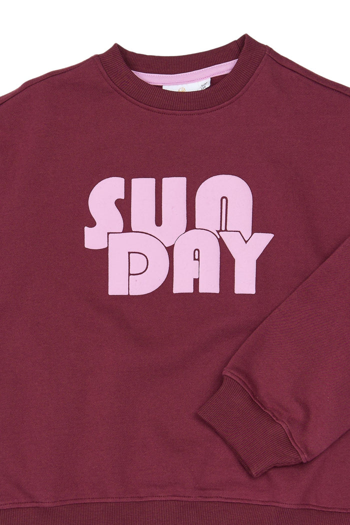 The New | Virna OS Sweatshirt | Burgundy