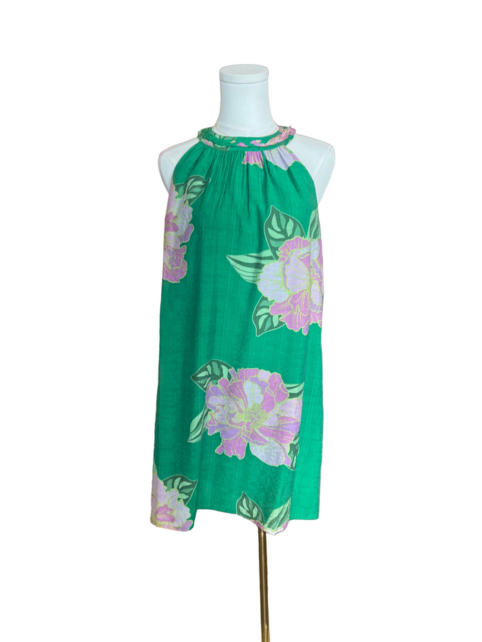THML Hailey Floral Print Halter Dress