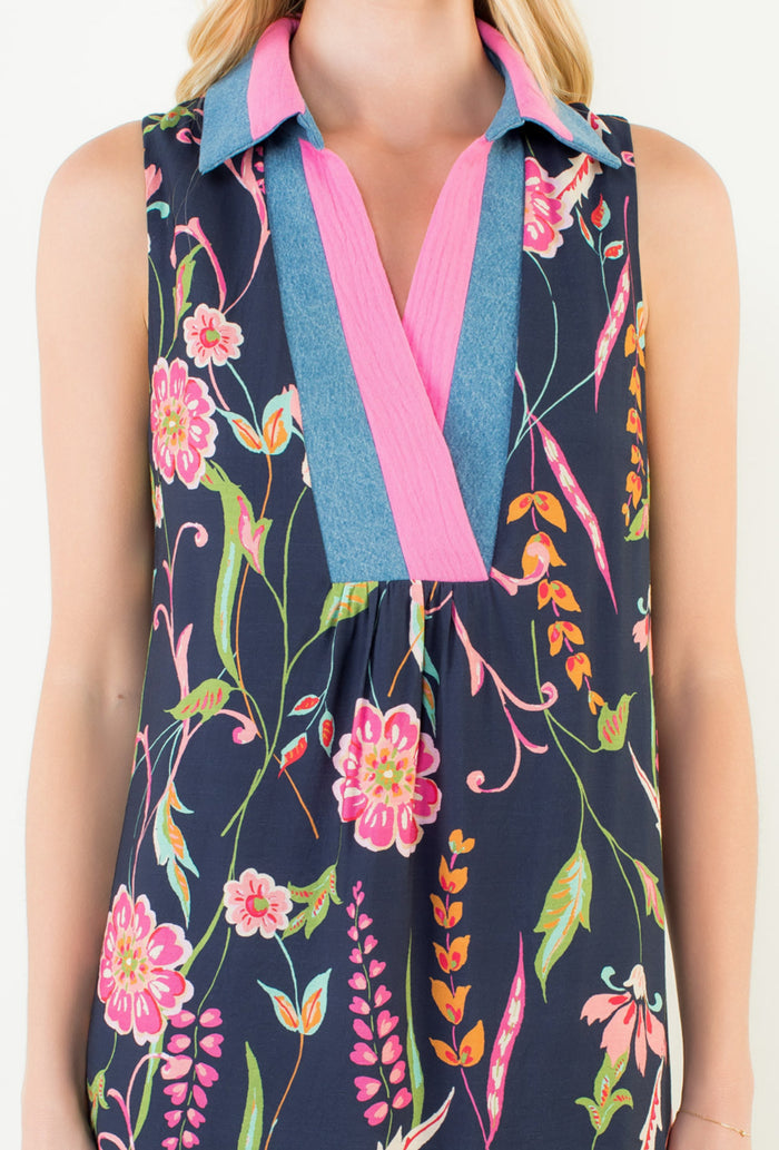THML Ivana Sleeveless Floral Pattern Dress