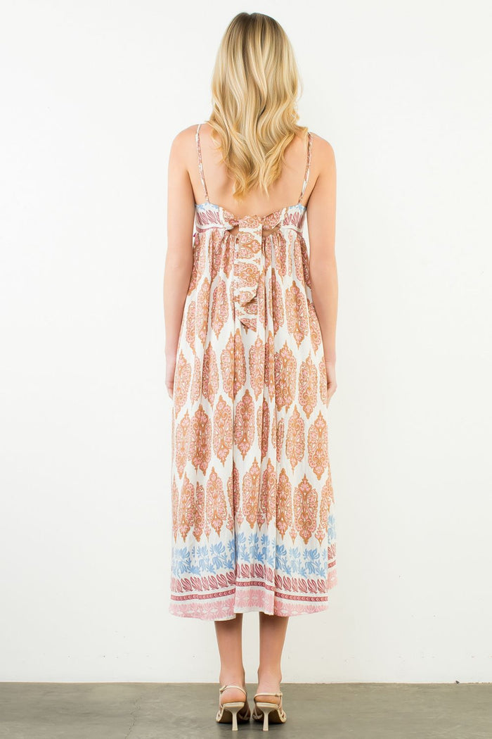 THML Maya Strap Print Maxi Dress