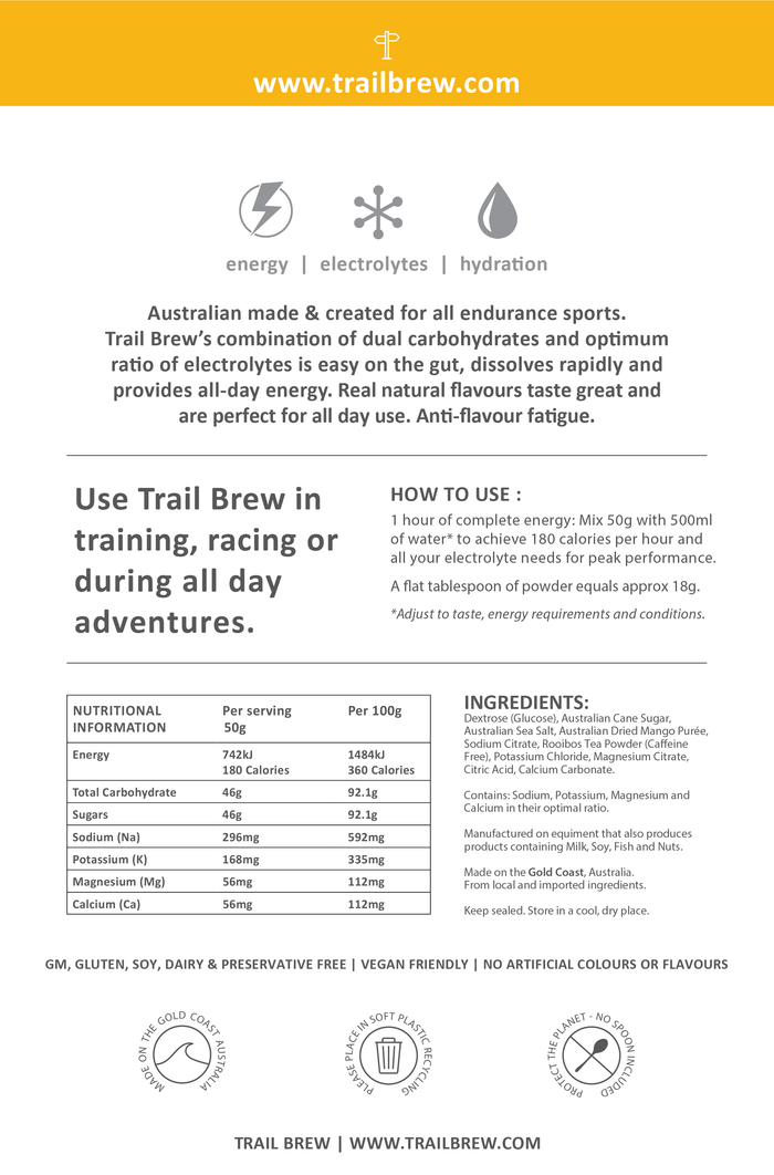 Trail Brew (1kg) Energy + Electrolytes 6