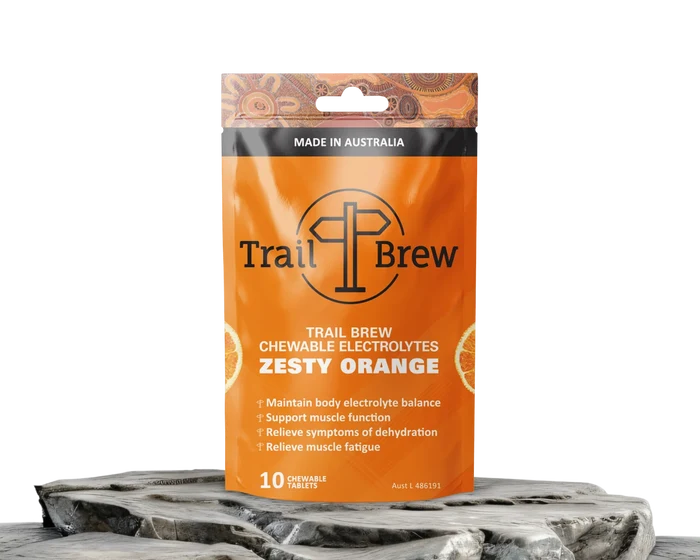 Trail Brew Chewable Electrolyte Tablets - Zesty Orange 1
