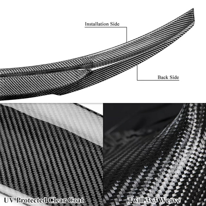 V Style Carbon Fiber Spoiler Rear Trunk Spoiler - BMW E82 1-Series