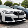 V2 Gloss Black Front Lip -  BMW 5 Series G30 M Sport LCI 2021-2023