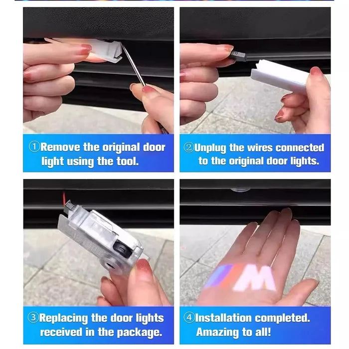 Welcome Door Flood Light Projectors - BMW