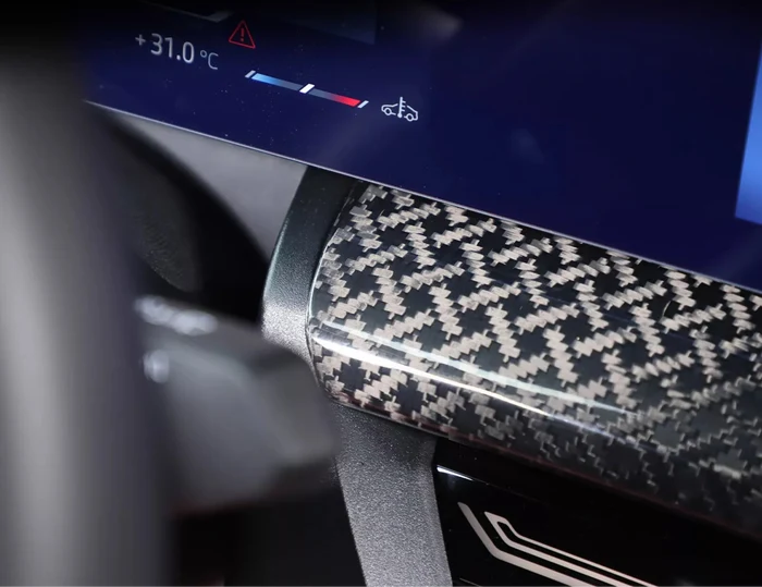 X style Carbon Fiber Center Navigation Screen Lower trim - BMW 5 Series G60 2024+